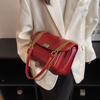 Autumn and Winter Chain Women's Bag, Shoulder Messenger Bag, Solid Color Simple Bag, Retro Casual Small Square Bag Women