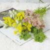 Floral Art Plastic Artificial Lace Flower Flexible Handmade Lace Flowers Non-fading 3 Heads Lace Flower Bouquet Party