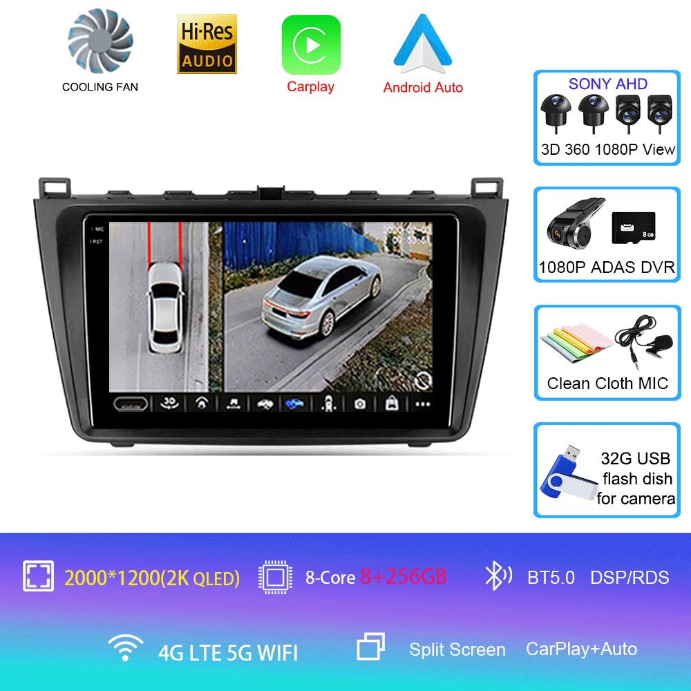 Android 14 Car Radio For Mazda 6 II GH 2007 - 2012  Multimedia Video Player Navigation Stereo GPS No 2din 2 Din Dvd