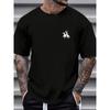 Summer European-American Men's Youth Fashion Sports Printed Loose Casual Short Sleeve T-Shirt