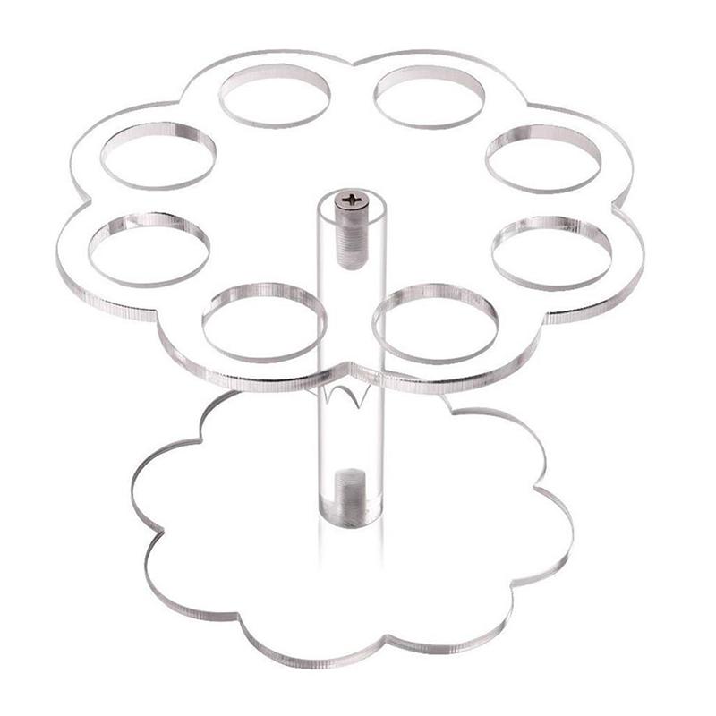 4/6/16 Holes Transparent Acrylic Ice Cream Stand Cake Cone Stand Pastry Holder Wedding Party Buffet Food Display Rack Bake Tool