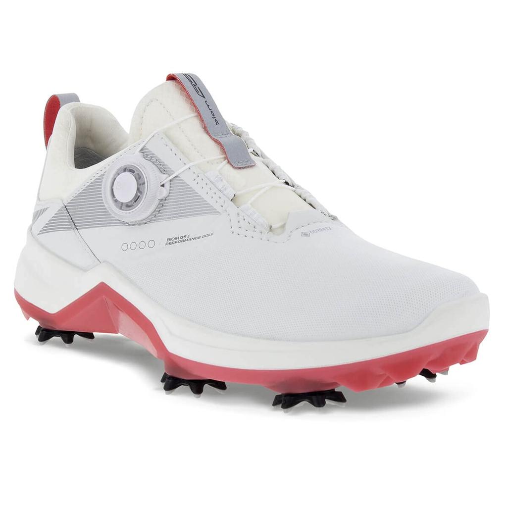 ECCO Biom G5 Waterproof Golf Size Women's Shoes, White, 24.5cm