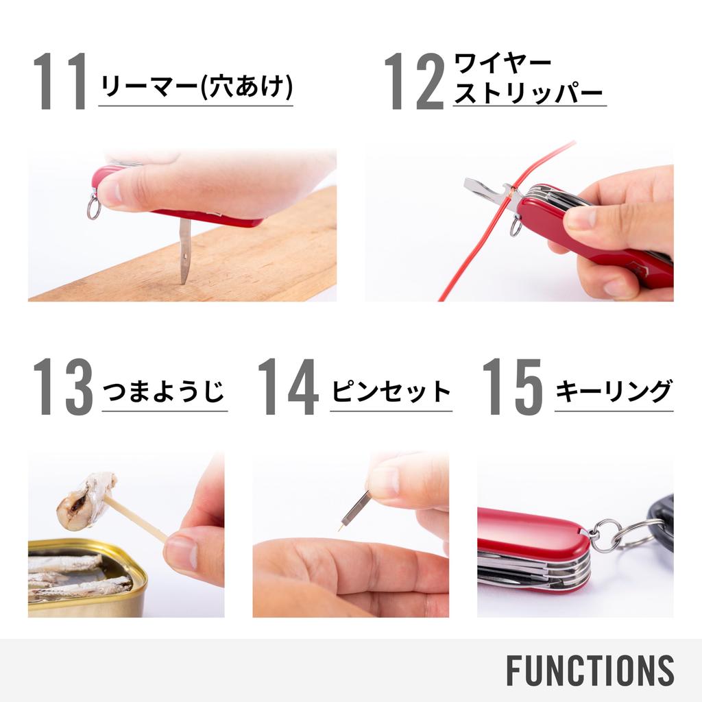 VICTORINOX Huntsman Black Swiss Army Emergency Preparedness Tool for and with Scissors and a Compact and Equipped with 10 Tools Knife,