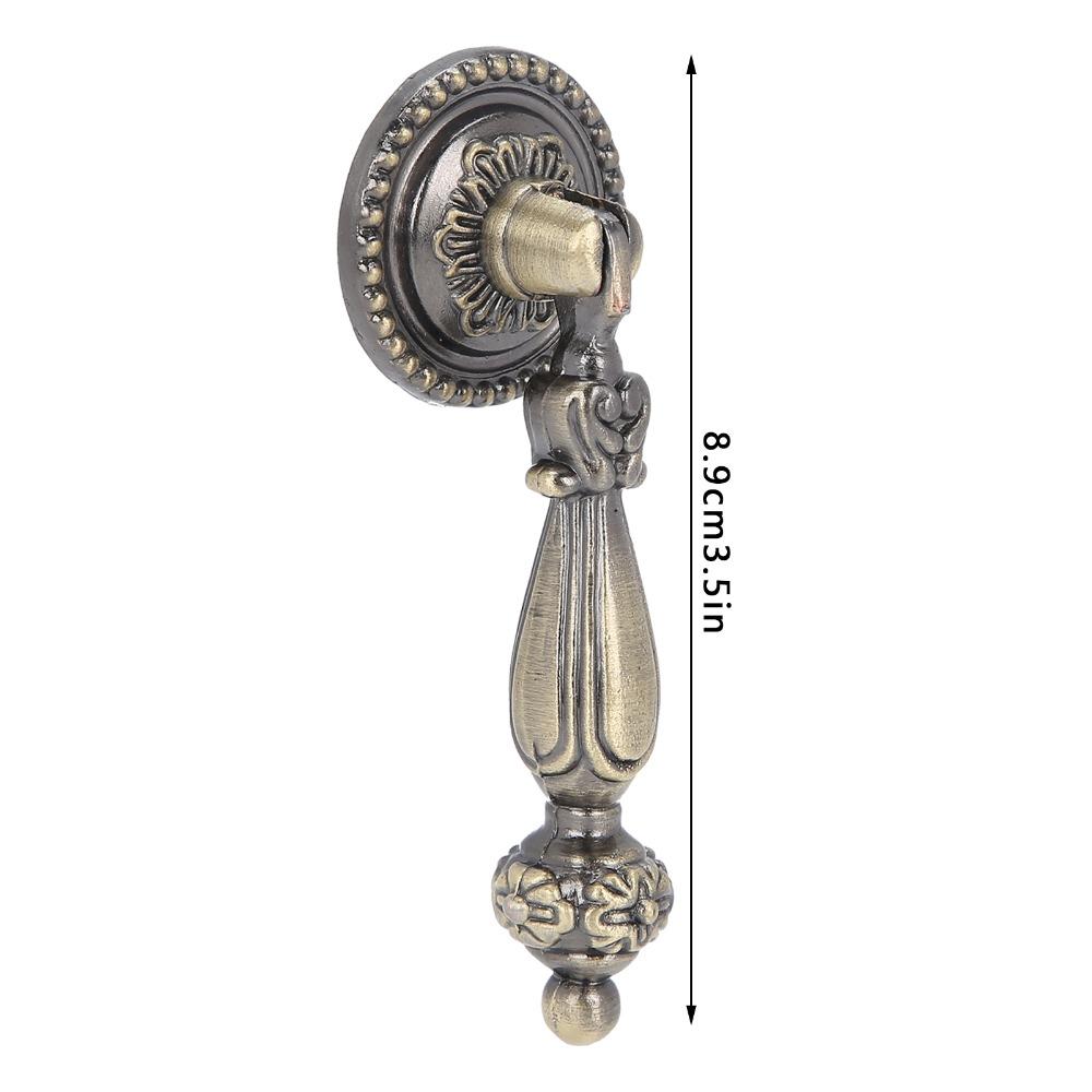 4 PCS Big Size Drawer Pulls Retro Copper Mounting Screws Bronze Tear Drop Pulls Zinc Alloy Cabinet Pull Handles Cabinet Upgrade