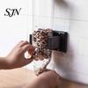 Plastic Food Storage Bin Wall Mounted Dry Dispenser, Space Saving Container with Measuring Kitchen Organization Accessories Cup, Clear Airtight