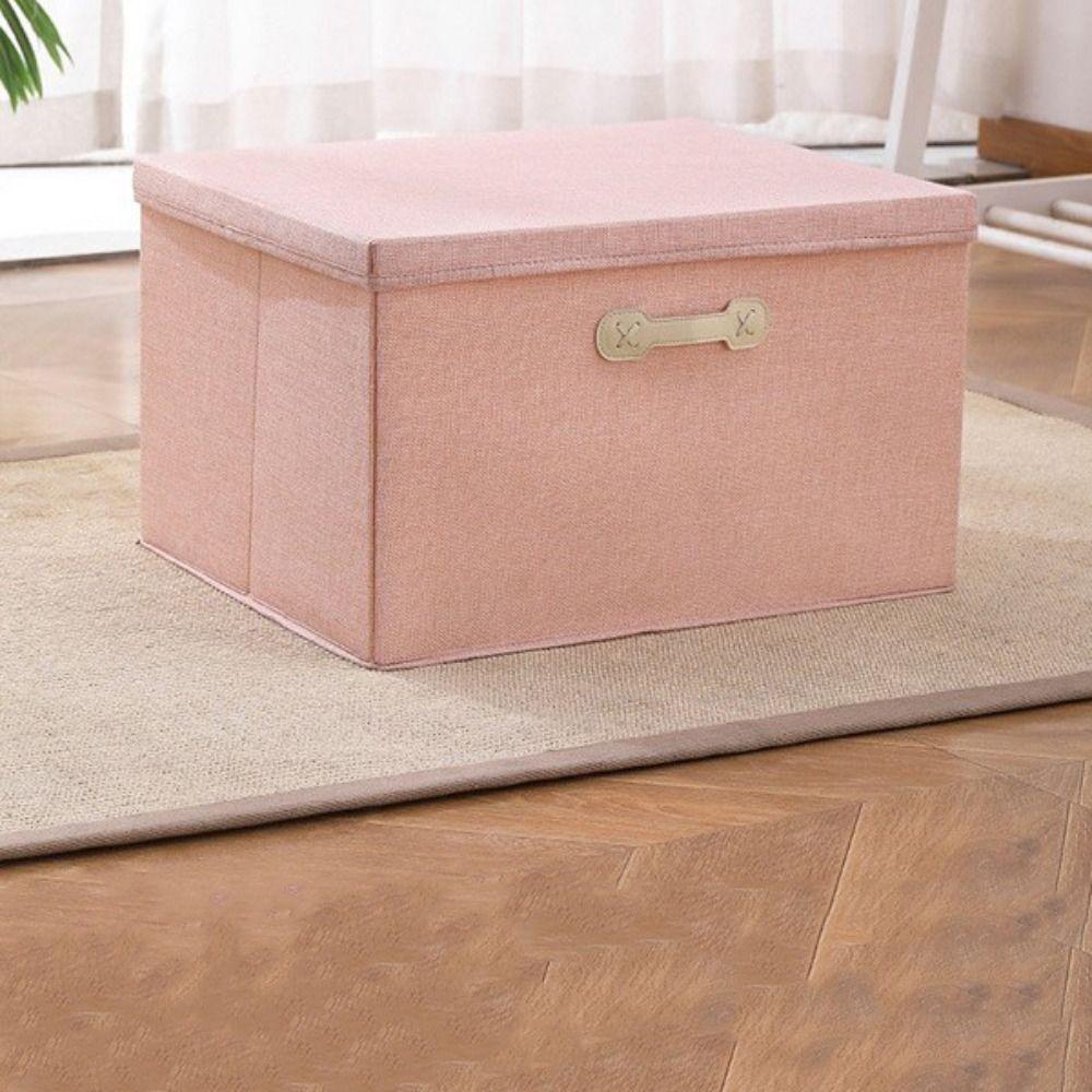 Cotton Linen Fabric Storage Box Drawer-type Covered Organization Box  Sundries Storage