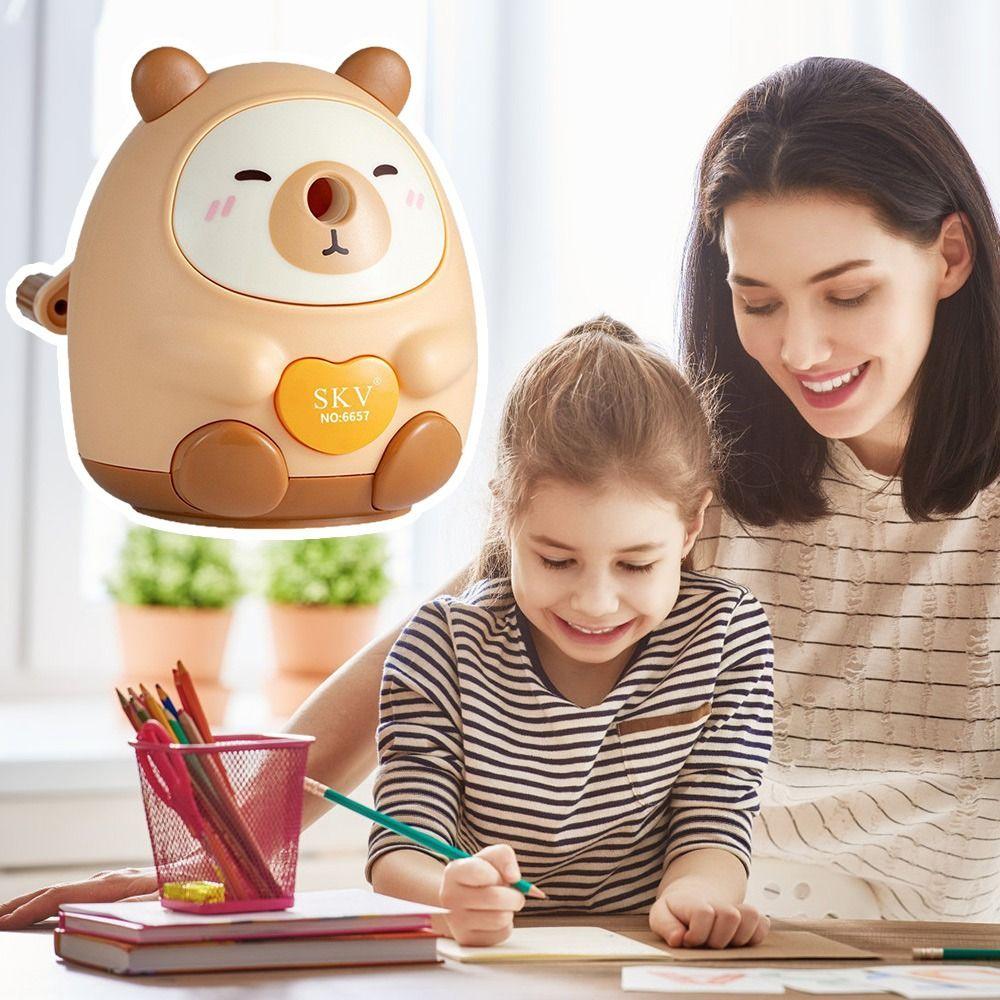 Pencil Automatically Enters Pencil Sharpener Hand-cranked Mechanical Tool  For Office School