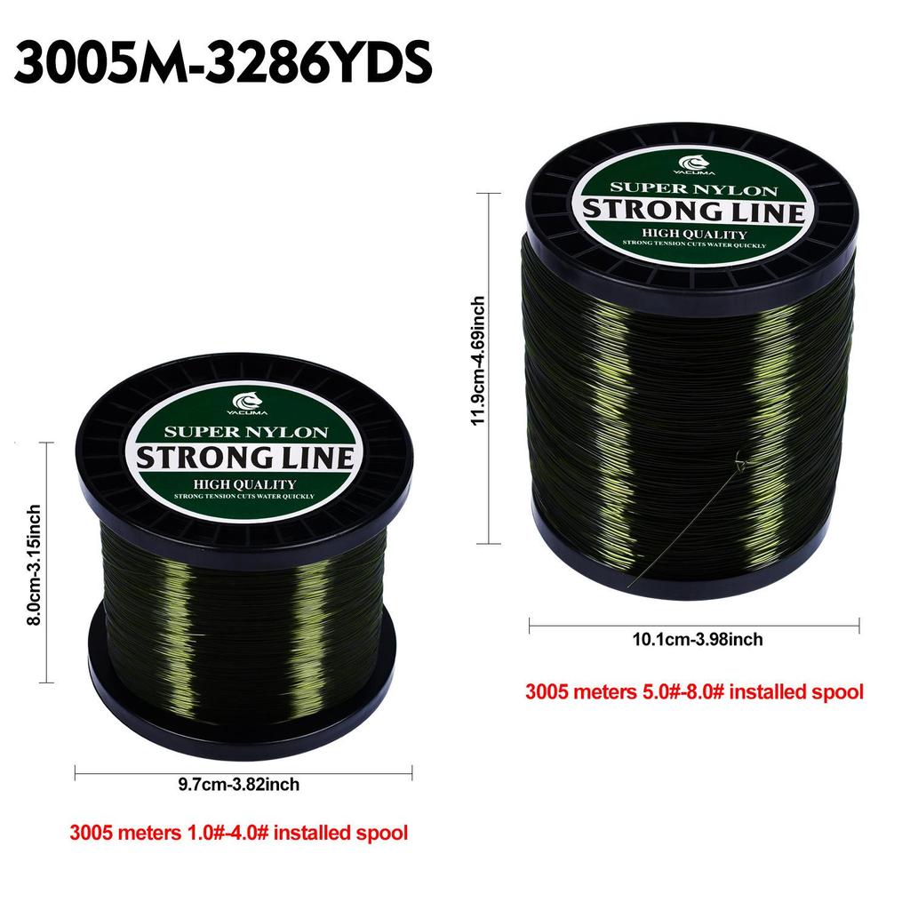 3005m High Sensitivity Braided Monofilament Nylon Fishing Line - Anti-tangle, Long Cast, Sea Fishing