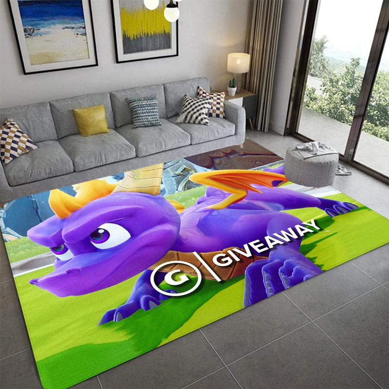 S-Spyro's Dragon Printed Carpet Fashion Yoga Mat Non-Slip Carpet Bedroom Decoration Outdoor Carpet Bedroom Birthday Gift