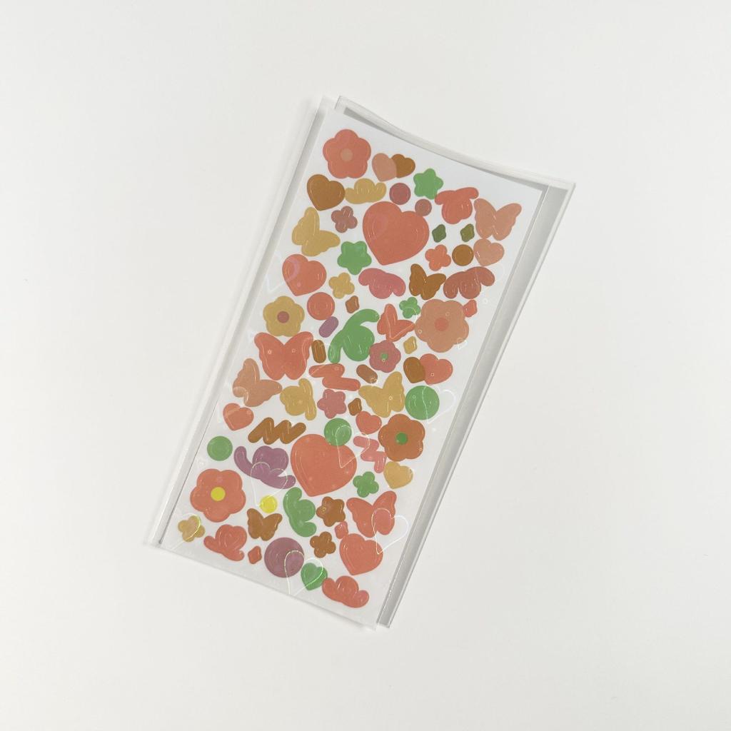 Adesivo Fiore Farfalla Amore Laser Scintillante Decorativo Fai da Te