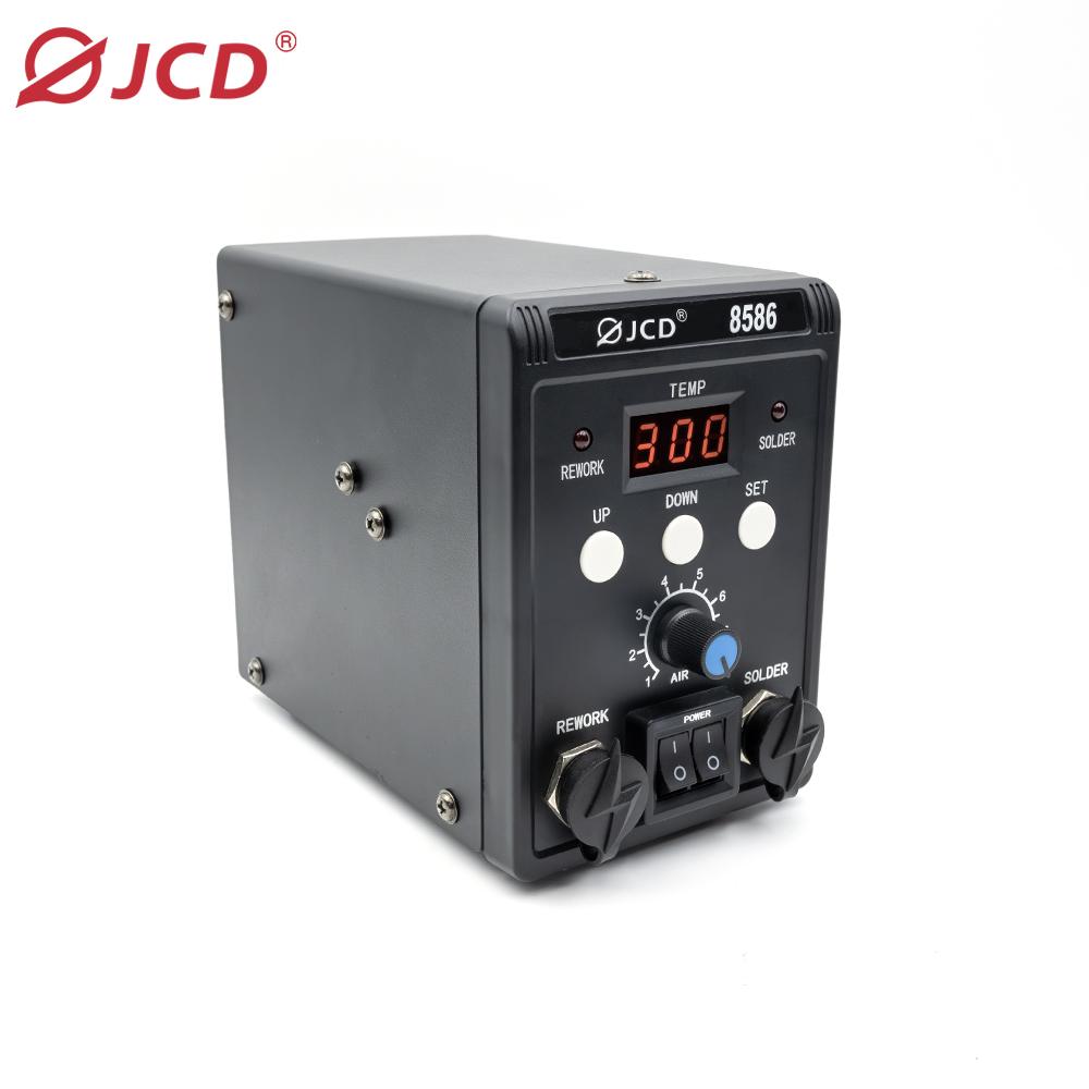 Pájecí stanice JCD 8586 Svařovací horkovzdušná pistole + elektrická páječka 2 v 1 LCD digitální displej Nástroj na opravu svářecího zařízení