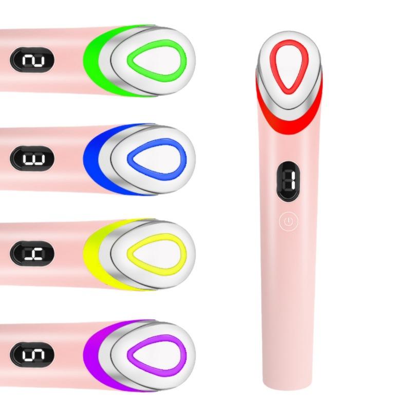7-Color Vibration Eye Massager Portable Eye Beauty Device Multifunctional Eye Massage & Serum Infuser for Fatigue & Dark Circles