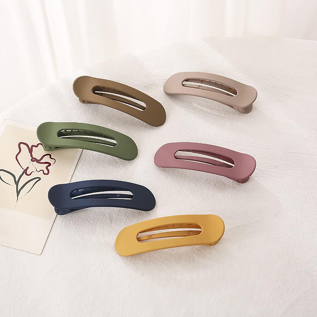 Frosted Color Claw Clip Duckbill Clip for Adult Kids Flat Hair Clip for Thick Thin Hat Nonslip Side Bangs Clip Daily Use