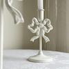 High Footed Bowknot Candle Holder Wrought Iron Wedding Candle Stand  Photography Props