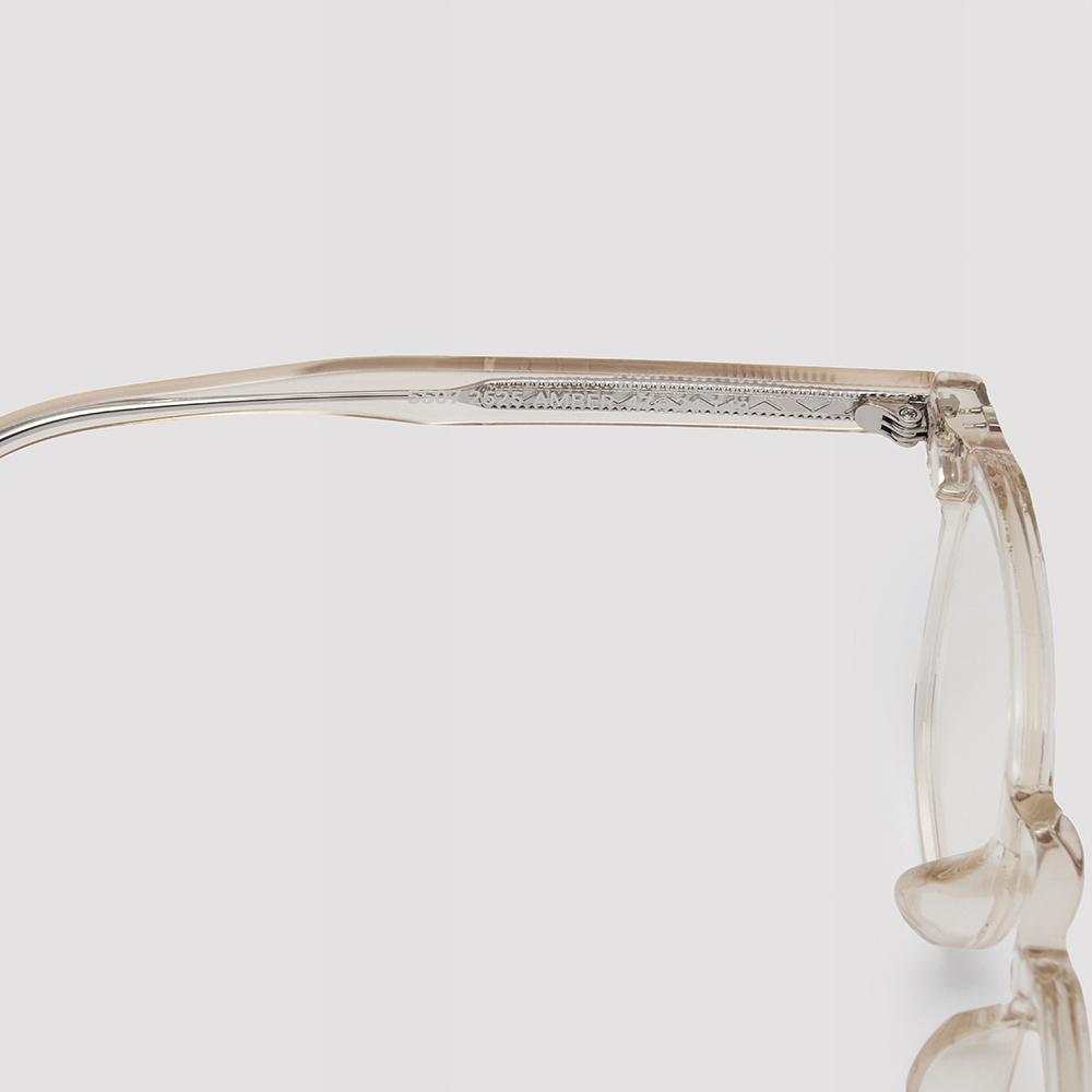 Alloaiweeo [Essential] Al5507 2525G French Square Amber Eyeglass Frames Blue Light Blocking Lenses Selection