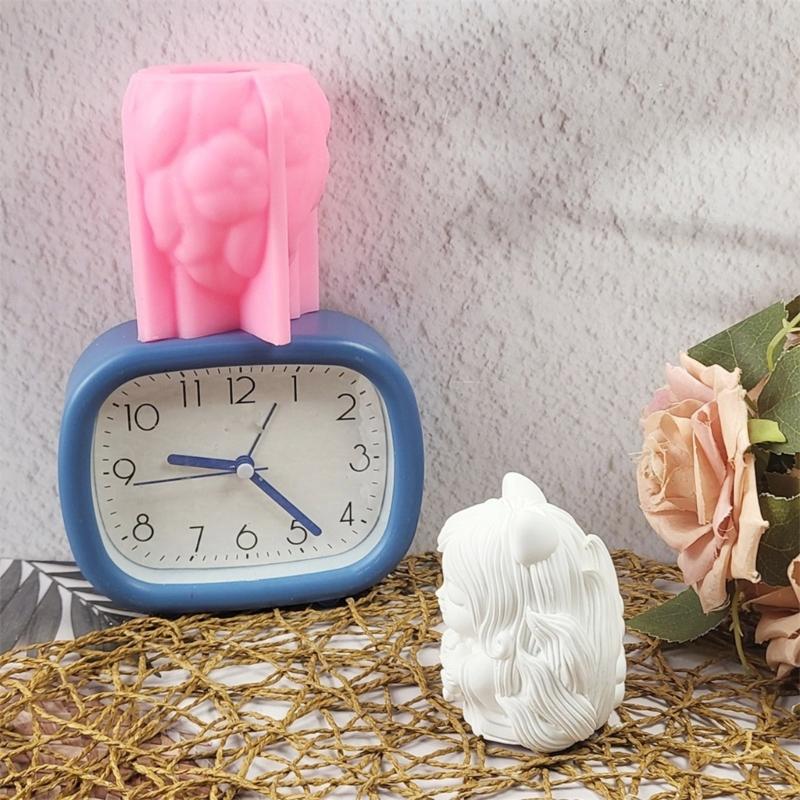 Flexible Silicone Mold for Handmade Nine Tailed Foxes Girl Desktop Ornament Handmade Soap Mould Jewelry Making Tool