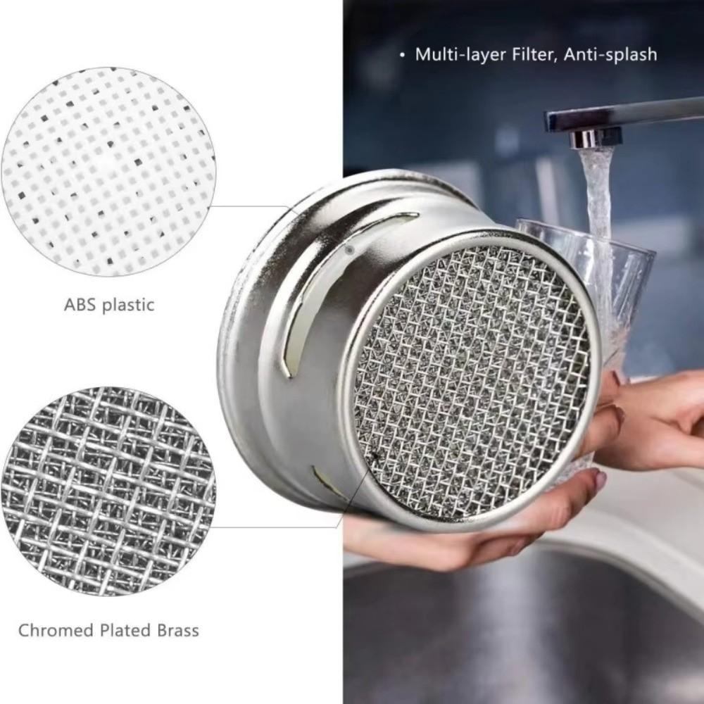 Brass Water Saving Faucet 24mm Thread Nozzle Tap Aerator Replaceable Filter Filter Mouth Faucet Bubbler Bathroom Accessories