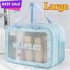 Portable Cosmetic Waterproof Bag Large Capacity Dust Proof Make Up Storage Handbags PVC Fashion Transparent Travel Bags