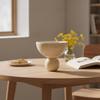 Decorative Pedestal Bowl Stone Catchall Compact Elegant Stable Sculptural