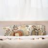 Brown Retro Plant - Style Pillowcasebedroom Living Room Sofa Home Decor Polyester Cushion Cover With Zipper