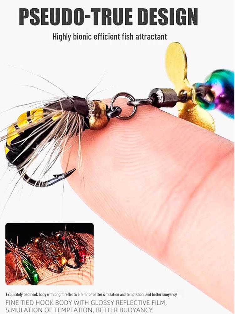Propeller Spinner Fly Fishing Lure - Micro Soft Bait Hook for White Mouth Fishing