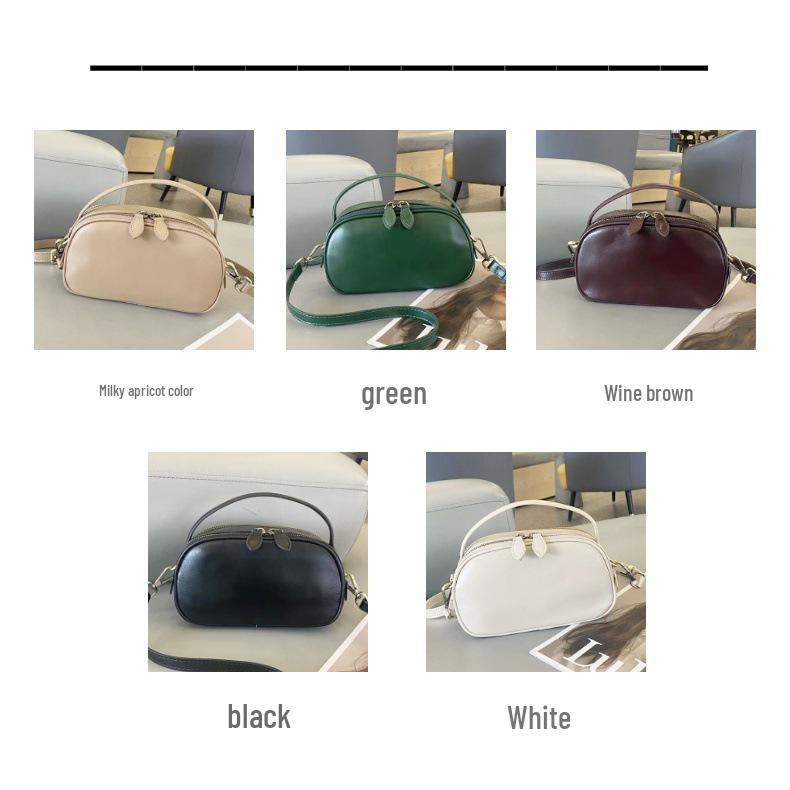 Luxury Women's Genuine Leather Crossbody Handbag - Versatile Mini Cowhide Design