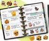 200PCS Halloween Graffiti Stickers Exquisite Stamping Decoration Water Cup Stationery Notebook Reward Stickers