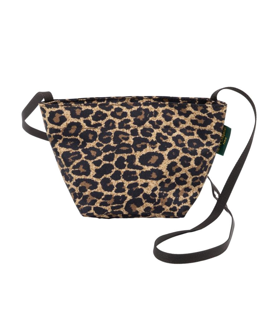 Herve Chapelier 1927F Mini Tote Square Bottom Shoulder PANTHERE Bag, Women's, TAUPE/NOIR [Used]