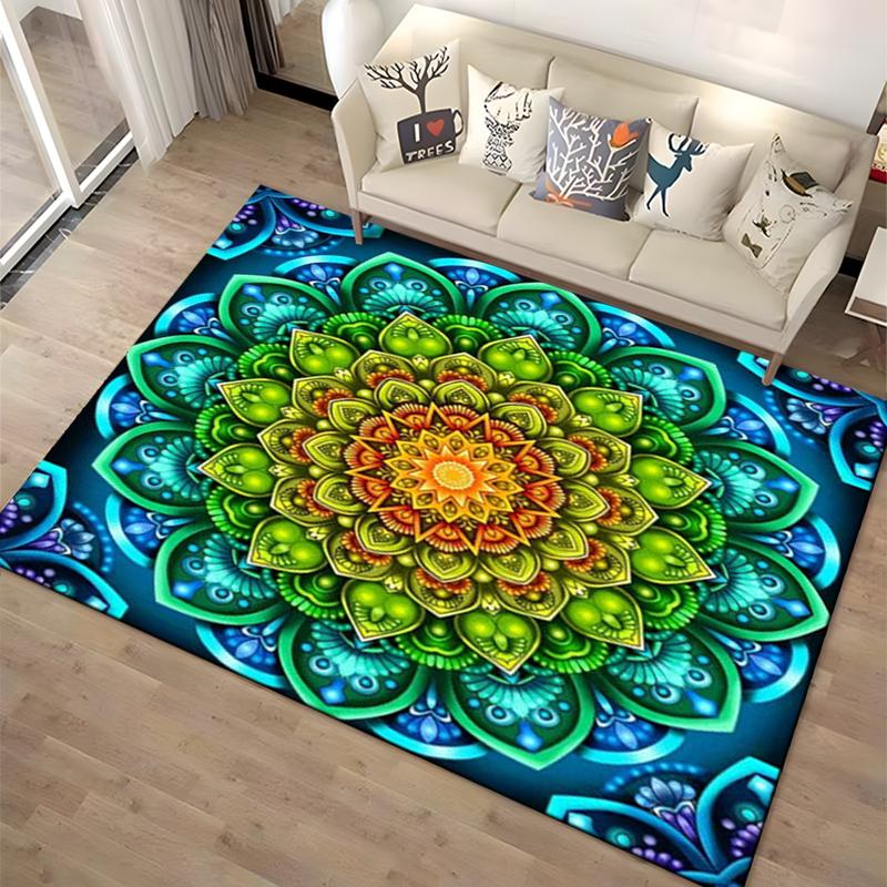 15 Size 3D Mandala Area Carpet Rug for Living Room Bedroom Home Sofa Doormat Decoration,kids Non-slip Floor Mat Gift