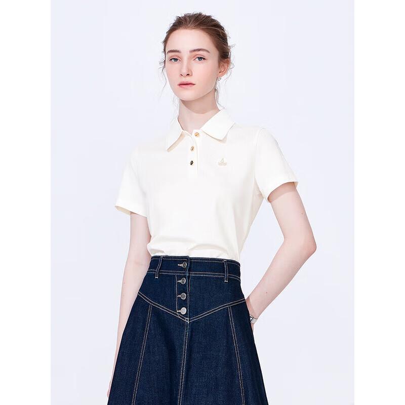 Navigare T-shirt à manches courtes et col polo pour femme 2025