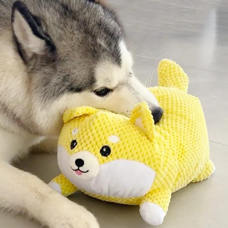 Dog Interactive Toy Piggy Bite Resistant Grinding Teeth Cleaning Large Dog Interactive Entertainment Puppy Boredom Pet Plush Toy