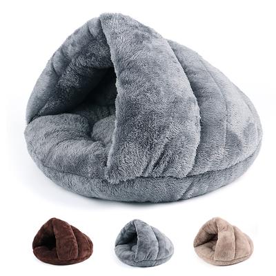 Weiches Katzenbett Winter Warm Plüsch Haustier Welpe Kätzchen Nest Zwinger Tiefschlaf Katzen Höhle Haus Für Katzen Kleine Hunde Produkte