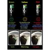 Bouchons de valve - KCVV - Lot de 8 - Indicateur de pression - Métal chromé - 1 cm x 2,5 cm
