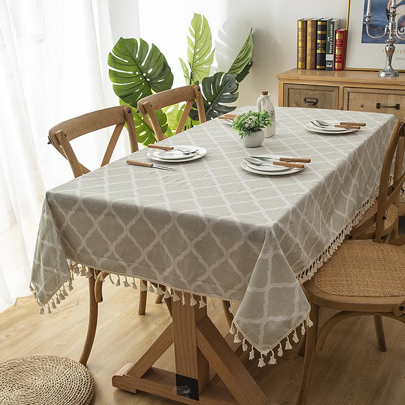 Modern Simple Tablecloth Fabric Cotton And Linen Small Fresh Internet Celebrity Household Rectangular Dining Table Cloth Coffee Table Tablecloth