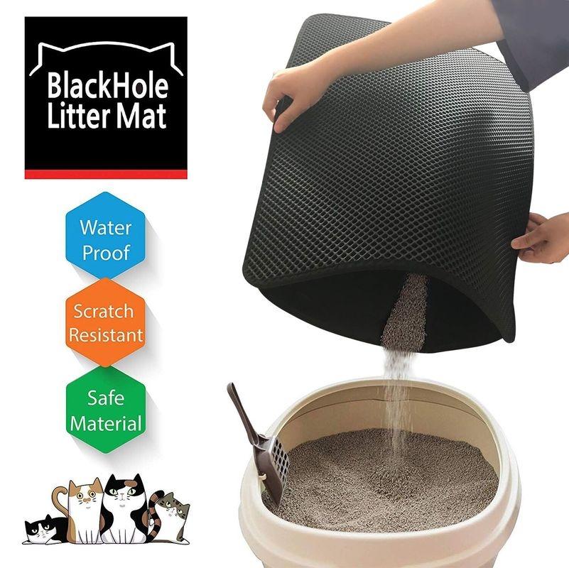 Double Layer Cat Litter Mat Trapping Mat Waterproof Eva Washable Carpet Kucing