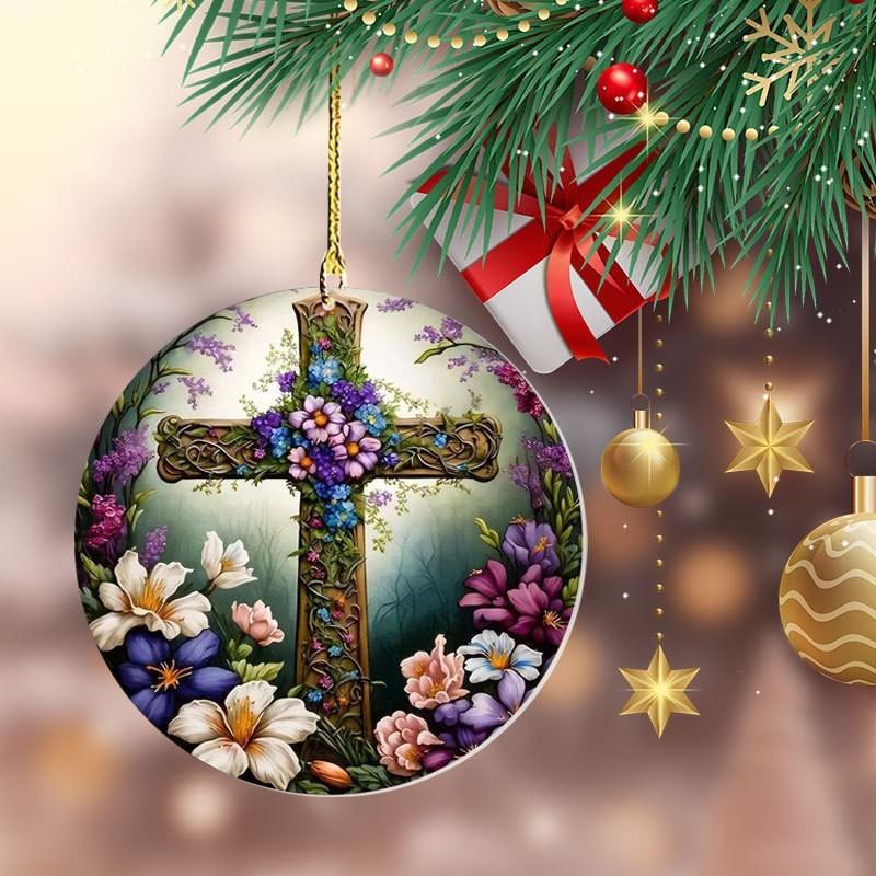 Cartoon Style Delightful Acrylic Christmas Tree Car Hanging Decoration For Flair Unique