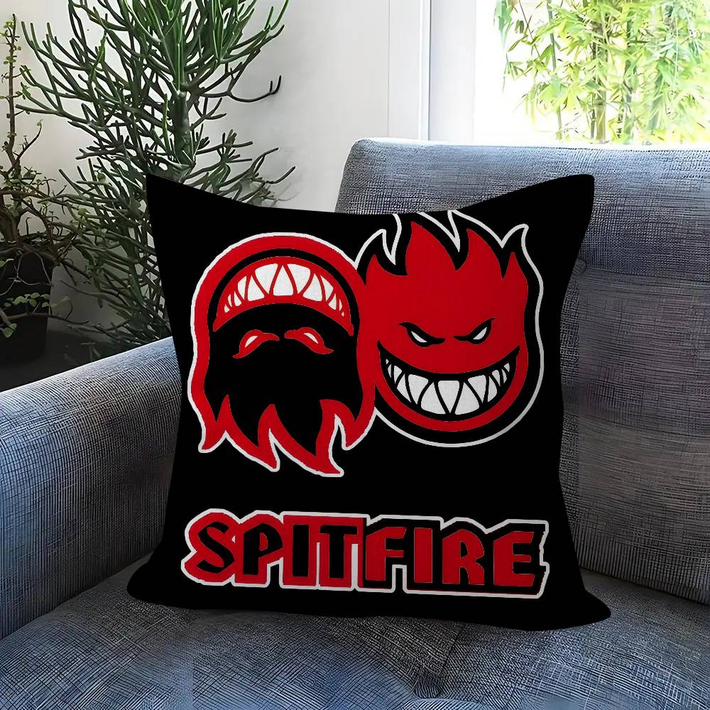 Logo Skateboard S-Spitfire Cushion Cover Pillow Cover Decor Pillowcase Printed Cushion Case For Couch
