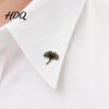 Legierung Druckguss Anstecknadel Herren Anzug Reversnadel Feder Aprikosenblatt Design Brosche
