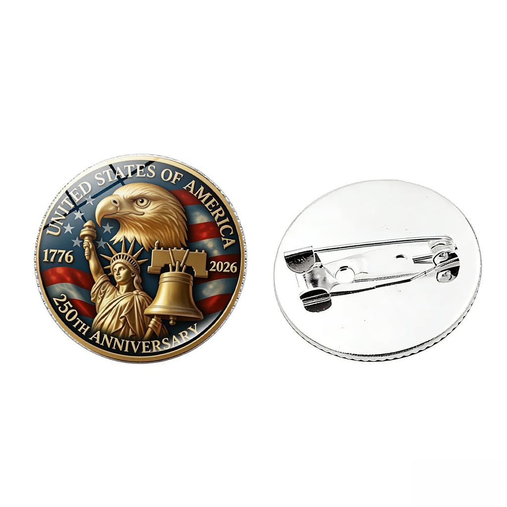 250th Anniversary Of The United States Commemorative Pin Eagle 1776-2026 American Patriotic Badge Liberty Eagle Brooch Liberty
