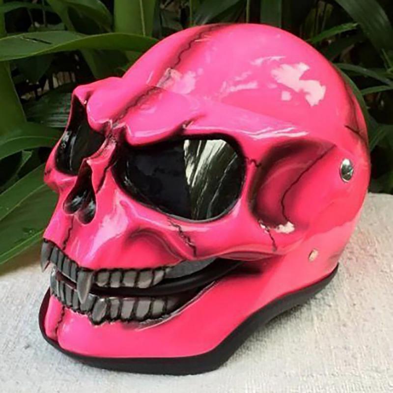 Teschio Scheletro Moto Casco Copertura Decorazione Maschera Ordinata Horror Maschera Teschio Fresco Scheletro Regalo di Halloween Visiera per Casco