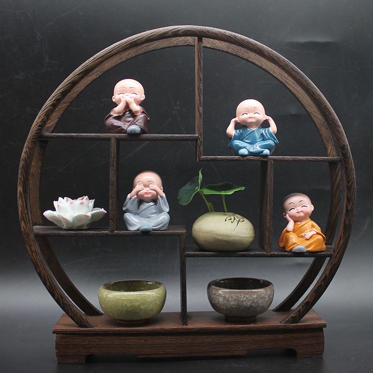 Zen Monk Figurine Ornament for Home Decor - Perfect for Living Room, Office, or Gift Displays