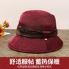 Ladies New Hat Autumn and Winter Top Hat Double Thermal Basin Hat Middle Old Man Hat Mother Fashion Bucket Hat