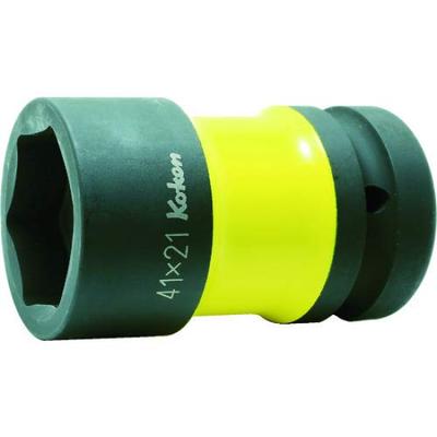 Impact Wheel Nut Drive X 87mm Overall Combination Ko-ken Socket, PW8P-41X21, Yellow, 25.4mm Length, Type/Thin Wall/Colored