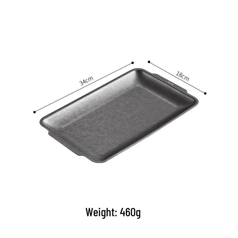 Stainless Steel Rectangular Dining Plate Set