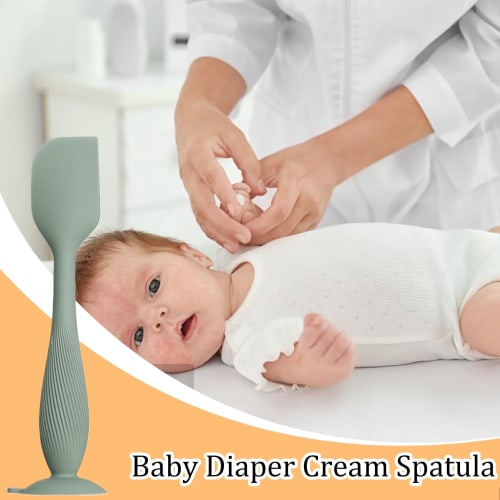 Silicone Butt Spatula - Baby Diaper Cream Spatula | Baby Diaper Cream Spatula, Baby Butt Spatula With Suction Base, Soft Paste Applicator Balm Tool Fo