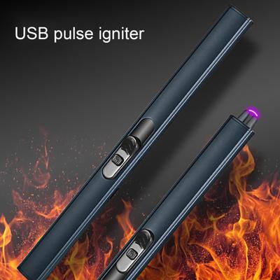 Pulse Igniter USB Charging Windproof No Flame Long Handle Camping Gas