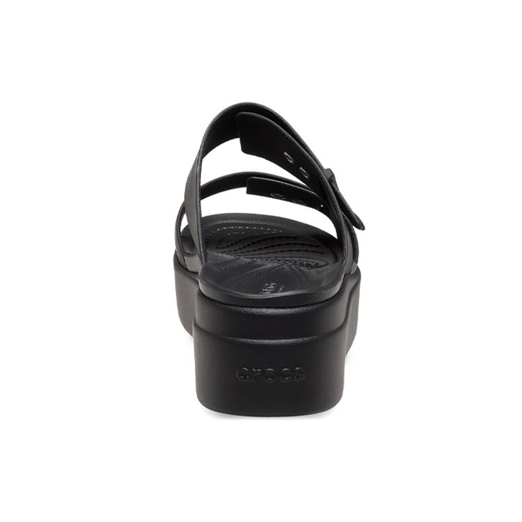 Crocs Brooklyn Low Heel Casual Rubber Sole Anti-Skid Slide Sandals Women Sandals Black 207431-001