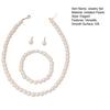 1/2 Sets White Imitation Pearl Jewelry Set Choker Necklace Stud Earrings Bracelet Set Jewelry Accessories