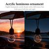 MXUI1 Car LED Acrylic Pendant Glowing Decor Rear View Mirror Accessories For BMW E36 E39 E87 E60 E46 E53 E90 F10 F20 F25 F30 X3 X5