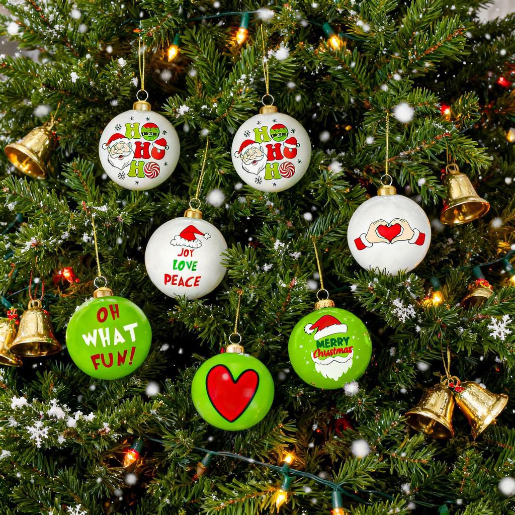 12 Weihnachtskugel-Ornamente, 2,36 Zoll glitzernde hängende Weihnachtskugeln, geeignet für Weihnachtsbaumschmuck, Heim-Feiertags-Partydekorationen